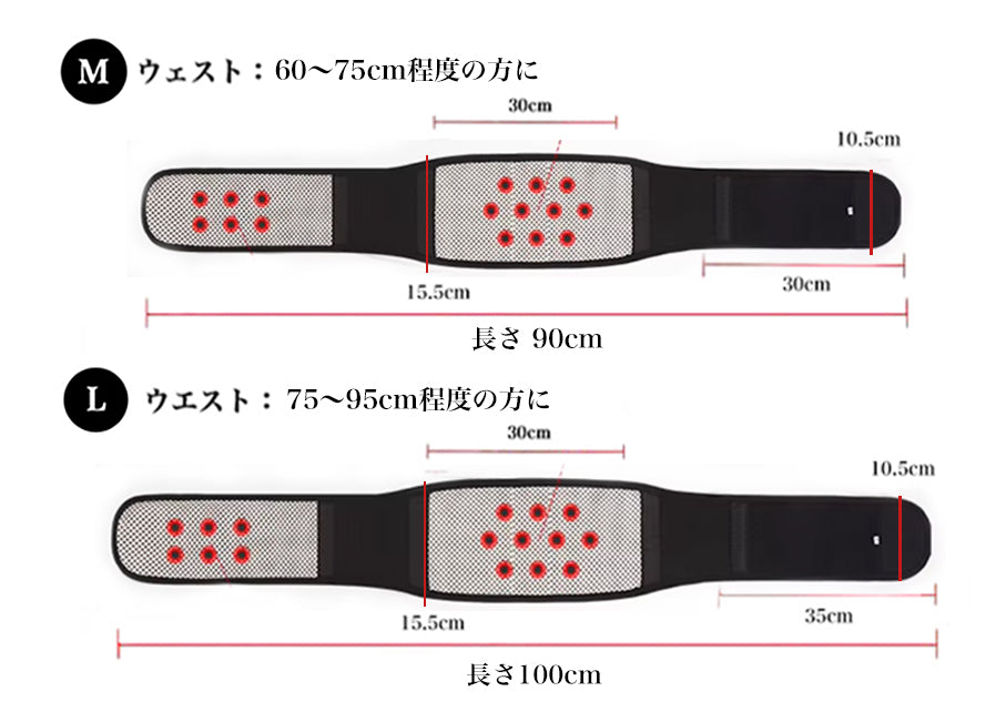 plantobiz-自己発熱＜銅板４枚入り＞トルマリン腰サポーター