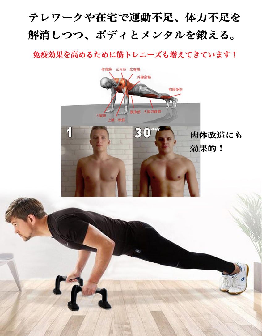 プッシュアップバー｜無理なく続ける腕立て伏せ習慣 | plantobiz公式
