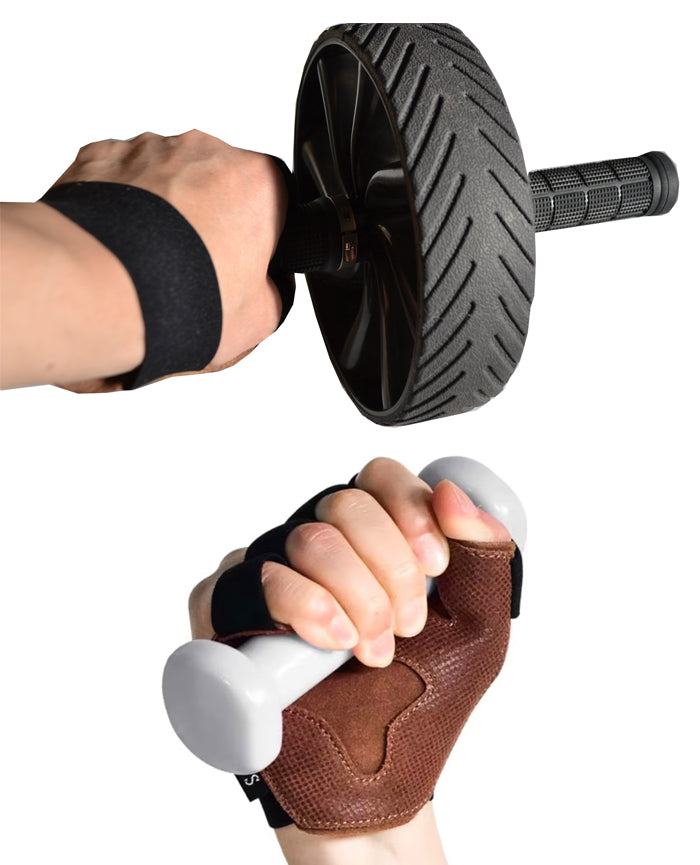 plantobiz-滑り止め牛革フィットネスグローブ